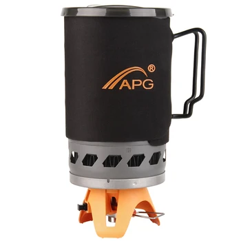 

APG Outdoor Camping Stove Set 1400ML Cooking Pot Gas Stove Camping Set for Camping Hiking Backpacking Outdoor Stove Camping