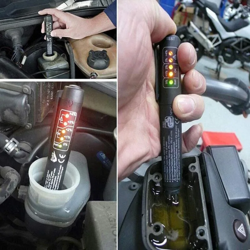 Professional Accurate Brake Fluid Tester Pen Car Auto Oil Moisture Liquid 5 LED Digital Tester Car Testing Tool For all Cars