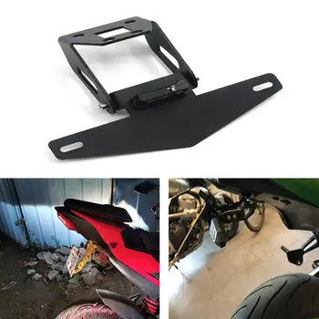 

Motorcycle Rear License Plate Mount Holder and Turn Signal Light For Kawasaki Ninja400 18-19 Ninja 400 2018 2019 Stainless Steel