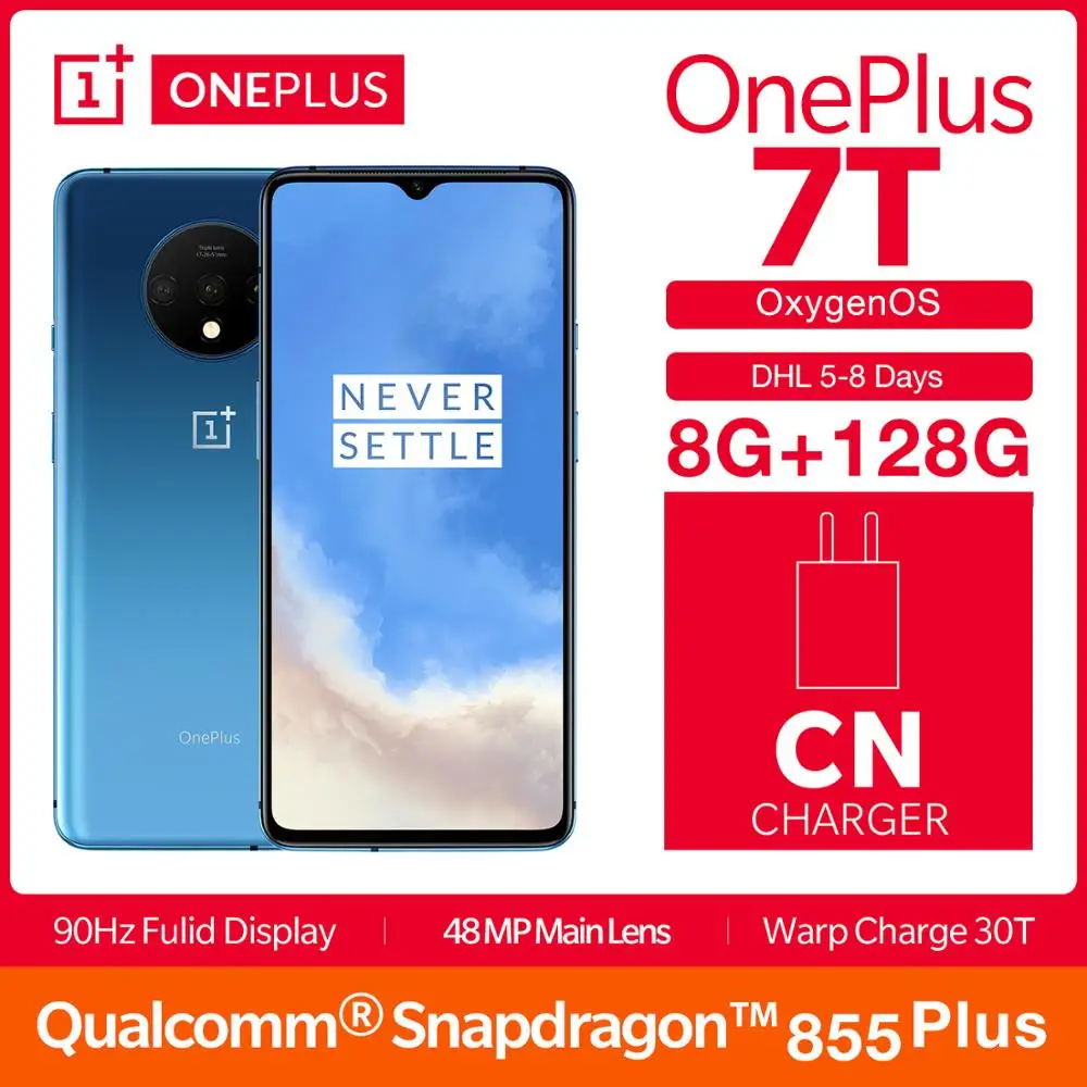 Global ROM OnePlus 7T 8GB RAM 128GB ROM Fulid AMOLED 6.55" Smartphone 90Hz Snapdragon 855 Plus NFC UFS 3.0 48 MP Triple Cameras
Global ROM OnePlus 7T 8GB RAM 128GB ROM Fulid AMOLED 6.55" Smartphone 90Hz Snapdragon 855 Plus NFC UFS 3.0 48 MP Triple Cameras