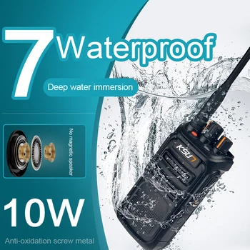 

KSUN High Waterproof IP67 Two-way Radio Walkie Talkie 10 km handheld Walkie-talkie Transceiver UHF Scanner Radio Woki Toki