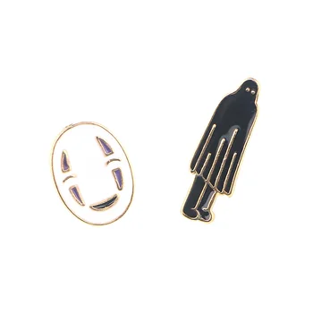 

K969 Wholesale 20pairs/lot No Face Man Studs Earrings For Women Stainless Steel Pierce Korea Asymmetry Earrings Party Jewelry