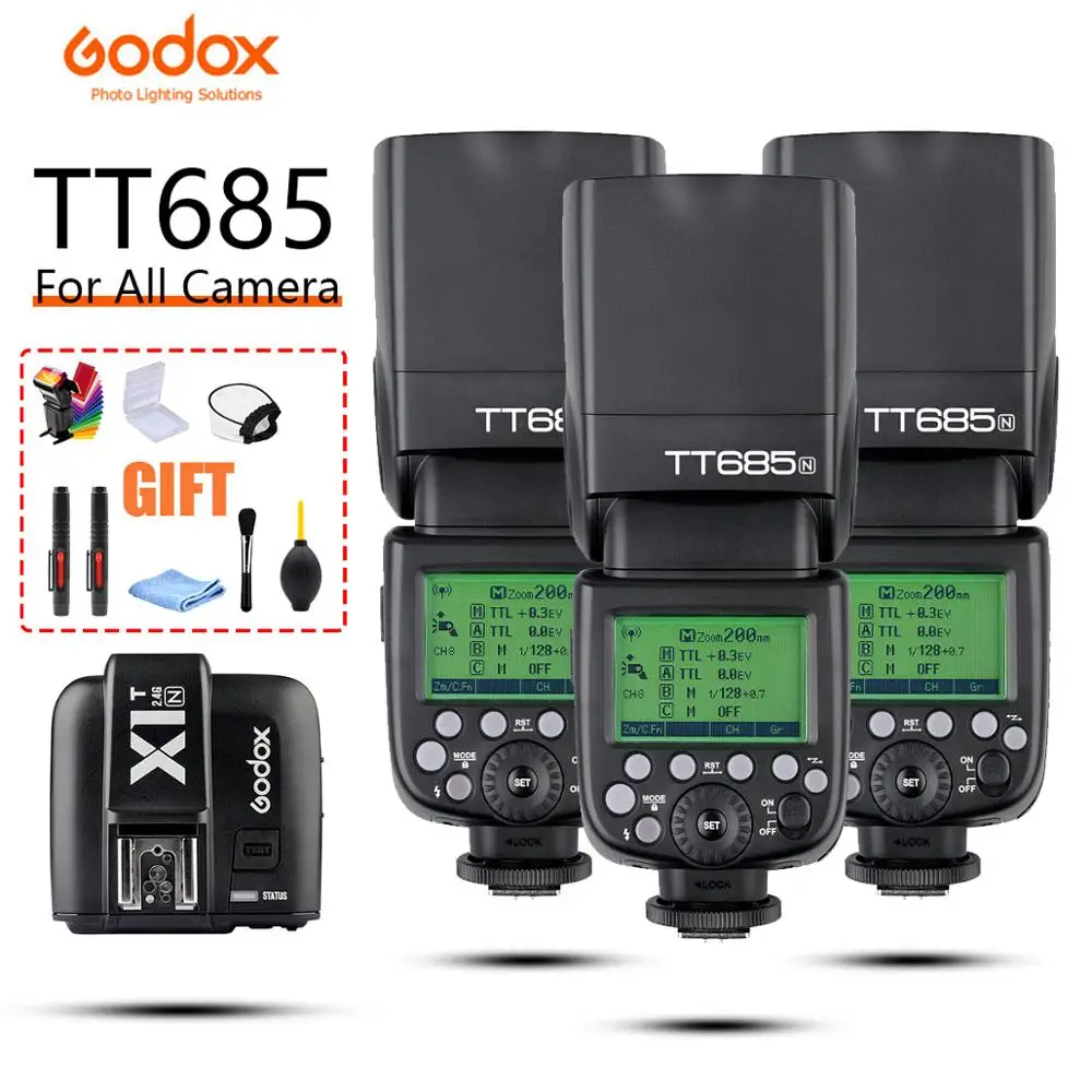 

Godox TT685 TT685C TT685N TT685S TT685F TT685O TTL HSS Camera Flash Speedlite for Canon Nikon Sony Fuji Olympus Camera