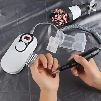 

110V-220V Portable Nail Polishing Machine 30000Rpm Rechargeable Strong Electric Polisher for Manicure Tool Nail Accessories