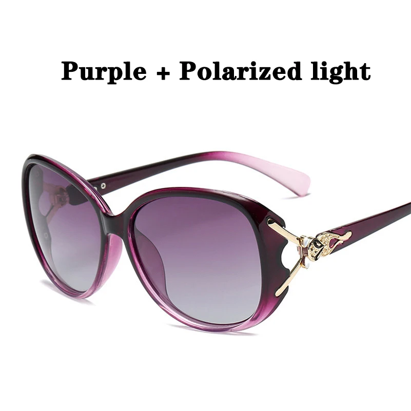 Purple (Polarized) Европейский стиль, женские солнцезащитные очки, поляризационные, uv400, высокое качество, тренд, Ретро стиль, большие глаза, очки для путешествий, женские очки для глаз S3 - Цвет линз: Purple (Polarized)