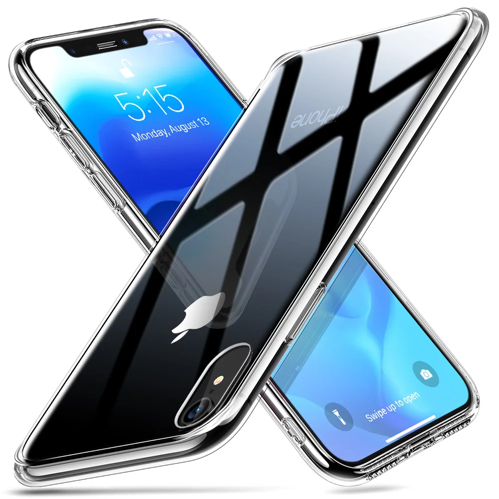 Стеклянный чехол ESR для iPhone XS XR XS Max, защитный чехол из закаленного стекла+ ТПУ Рамка для Apple iPhone XS XR XS Max, зеркальный чехол - Цвет: Transparent