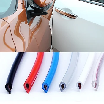 

5M/Pack Universal Car Door Edge Guards Trim Styling Moulding Protection strip Scratch Protector For Car Vehicle