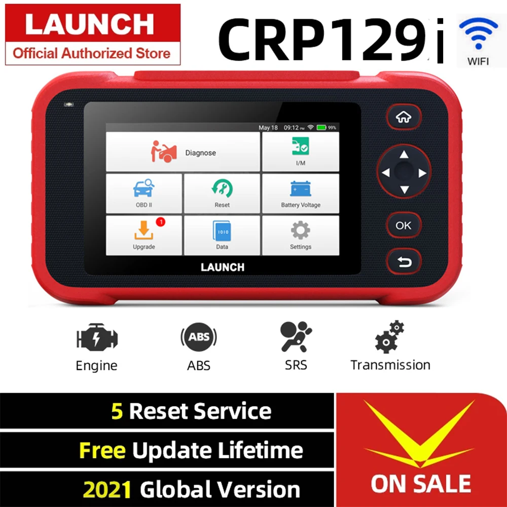 Запуск CRP129i Профессиональный OBD2 Автомобильный сканер считыватель кодеров SAS SRS EPB
