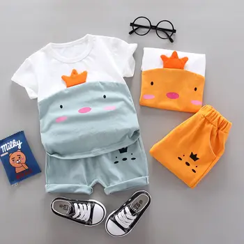 

Kids Clothes Baby Boys Girls Summer Children Cartoon Printed T Shirts Shorts 2Pcs/sets Infant Kids Fashion Toddler Tracksuits