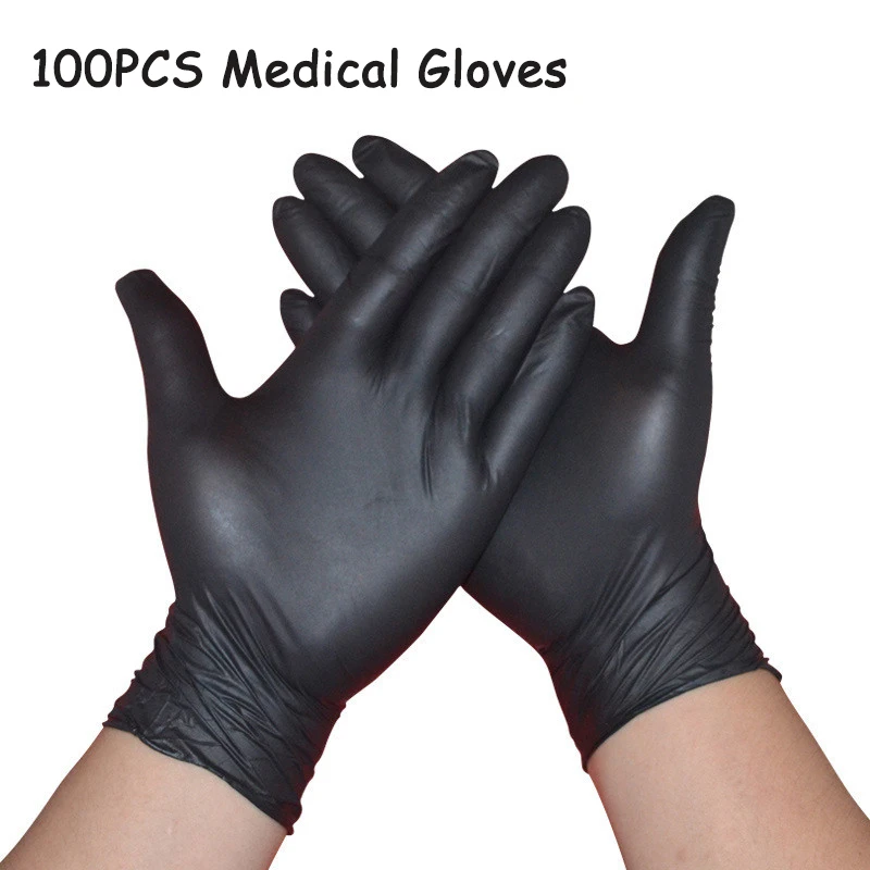

100 PCS 3 Color Disposable Gloves Latex Dishwashing/Kitchen/Medical /Work/Rubber/Garden Gloves Universal For Left and Right Hand