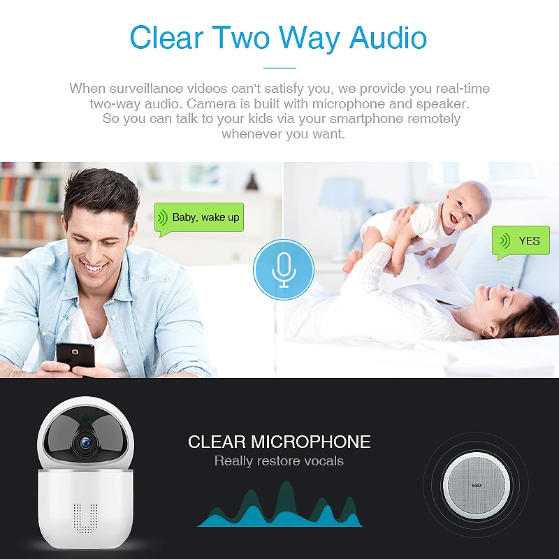  FREDI 1080P Cloud IP Camera Intelligent Auto Tracking Surveillance Camera Home Security Wireless Wi - 32990593538
