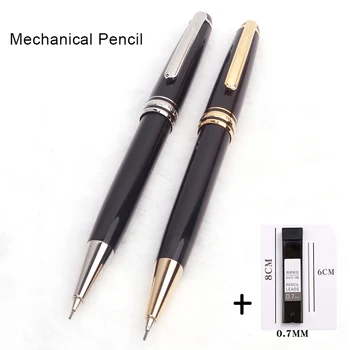 Ołówek automatyczny 2B 0 7mm ołów luksusowe czarne ołówki automatyczne z jednym pudełkiem wkłady tanie i dobre opinie DE (pochodzenie) MB MST LOOSE resin