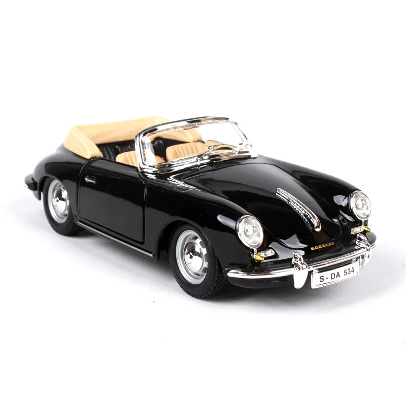 Bburago 1:24 1961 Porsche 356B Кабриолет брелок для автомобильных ключей модель сплав