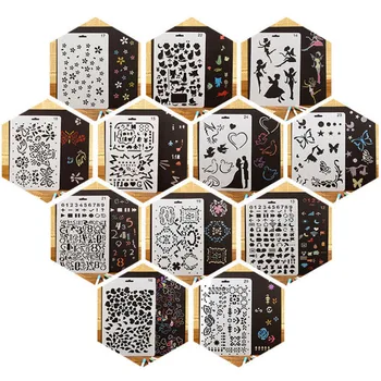 

Multi-Function Hollow Drawing Wanhua Ruler Album Making Handmade Materials Painting Template Accessories Stencil Bullet Journal