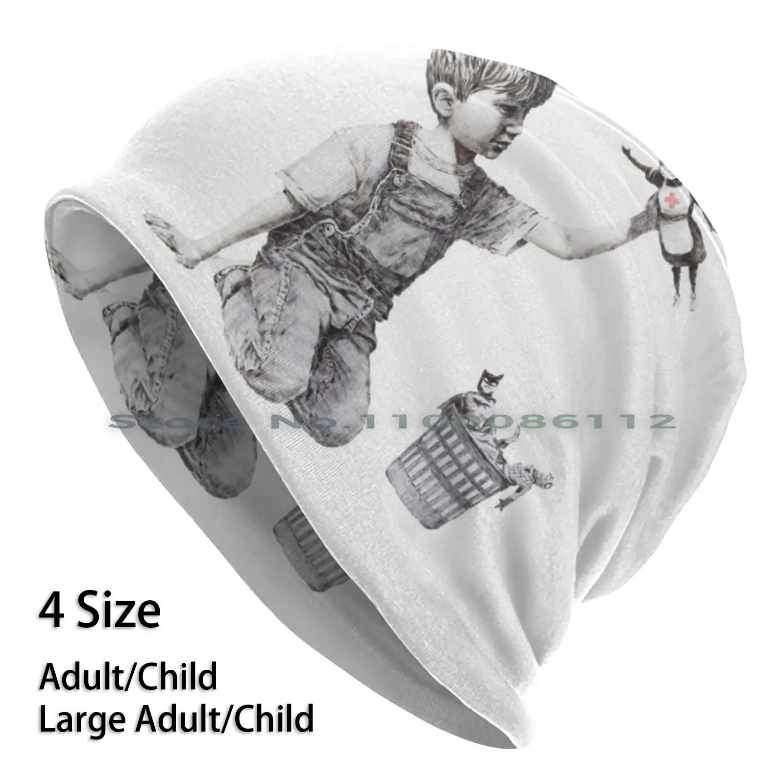 Game Changer-Banksy Berretti Cappello Lavorato A Maglia Banksy Superhero Super Nurse Healthcare Kid Playing Graffiti Bansky Street Art Capitanal