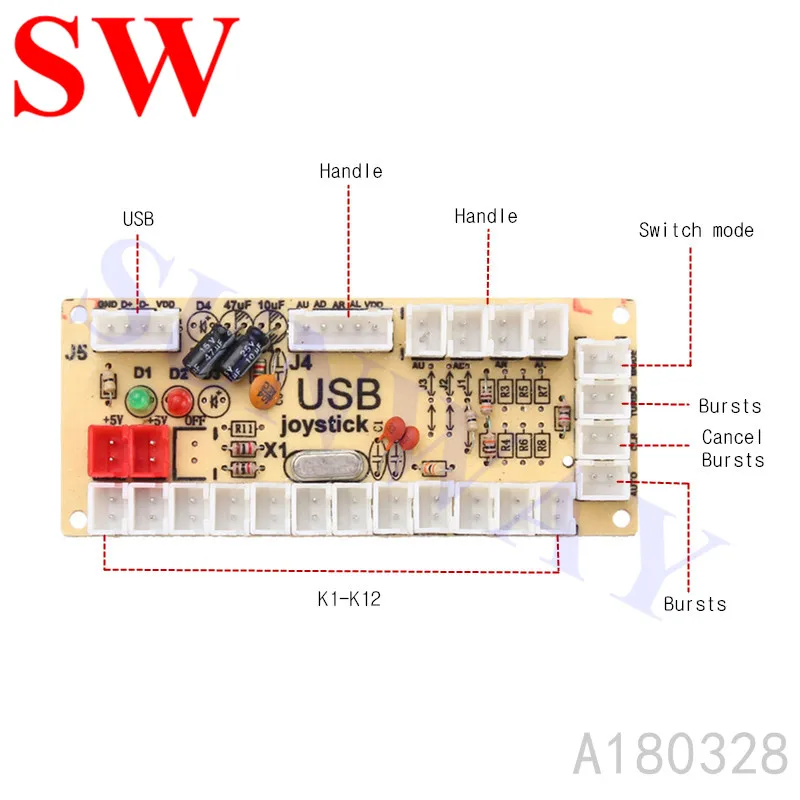 Горячая DIY аркадный комплект 1 плеер Нулевая задержка USB к ПК Sanwa стильный джойстик аркадная игра части машины для игры Jamma Fighting