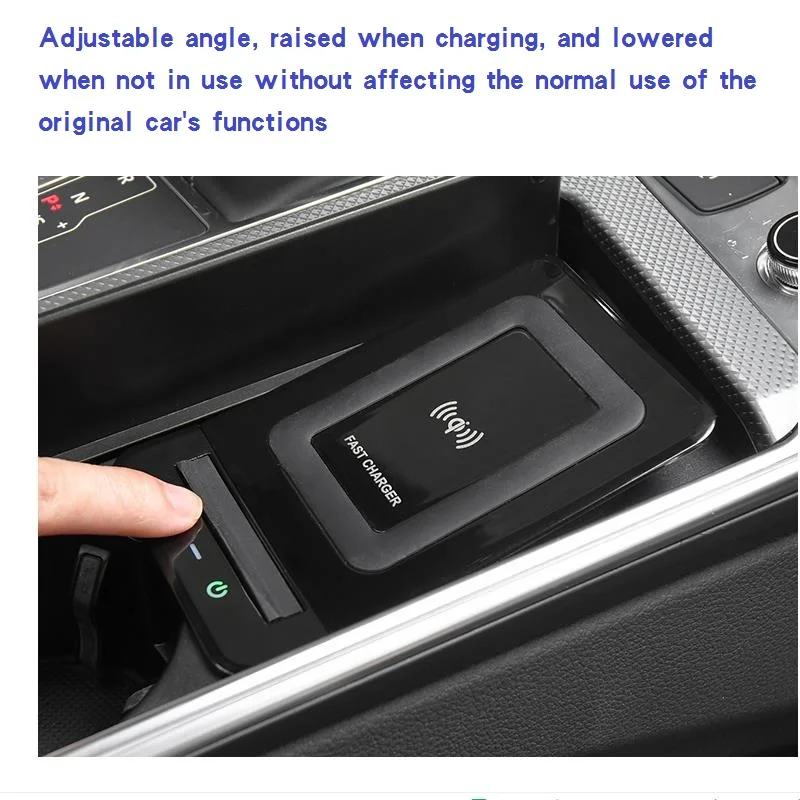 Fit For Audi A6 C8 Accessories 19-2022 Center Console Wireless Charger Tray  1PCS