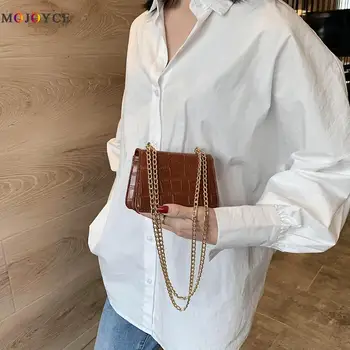 

Fashion Stone Pattern Women Crossbody Bags PU Chain Small Shoulder Handbag