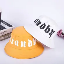 Мужская и женская летняя кепка, уличная пляжная шляпа от солнца, модная Панама, складная Панама, рыбацкая шляпа с вышитыми буквами Harajuku