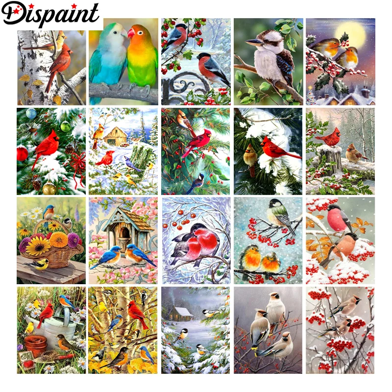 

Алмазная вышивка Dispaint 5D "Животные, птицы, пейзажи", квадратные/круглые стразы