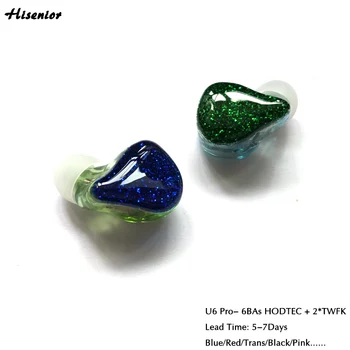 

U8 8BAs Hifi Wired In Ear Earphone Earbuds for Stage Monitor Warm Super Bass Accessories with 8Core OCC Cable Waterproof Case