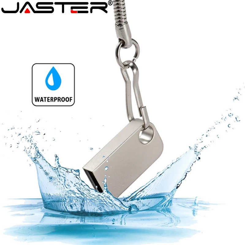 JASTER USB 2,0, металлическая цепочка на пояс, золотой, серебряный, черный флеш-накопитель, 4 ГБ, 8 ГБ, 16 ГБ, 32 ГБ, 64 ГБ, 128 ГБ, USB флеш-накопитель(более 10 шт., бесплатный логотип