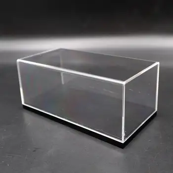 

Model Car Acrylic Case Display box Transparent Dustproof with Black Base 1/64 1/43 1/32 1/18 1/24