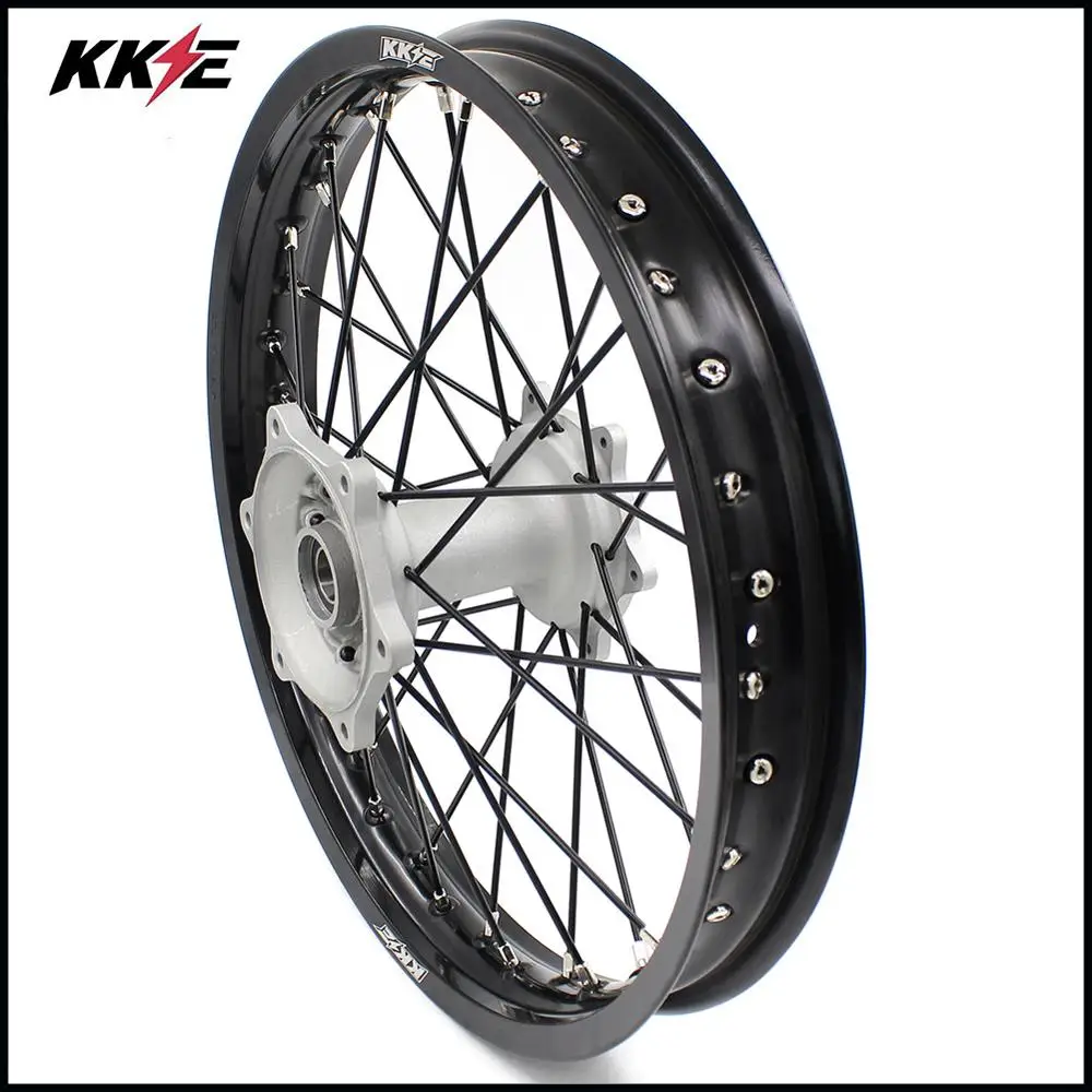 21/19 MX Давлением Мотоцикл колеса обод Набор для YAMAHA YZ125/250 1999- YZ250F 2001- YZ450F 2003- черный диски спицы