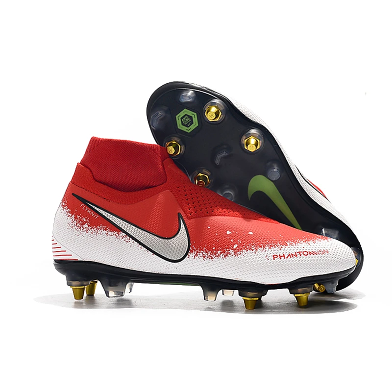 Nike Phantom VSN Elite DF SG-Pro Anti-сабо; большие размеры 39-45 высокие ботильоны футбольные бутсы обувь Футбол бутсы Для мужчин Бутсы Обувь для футбола