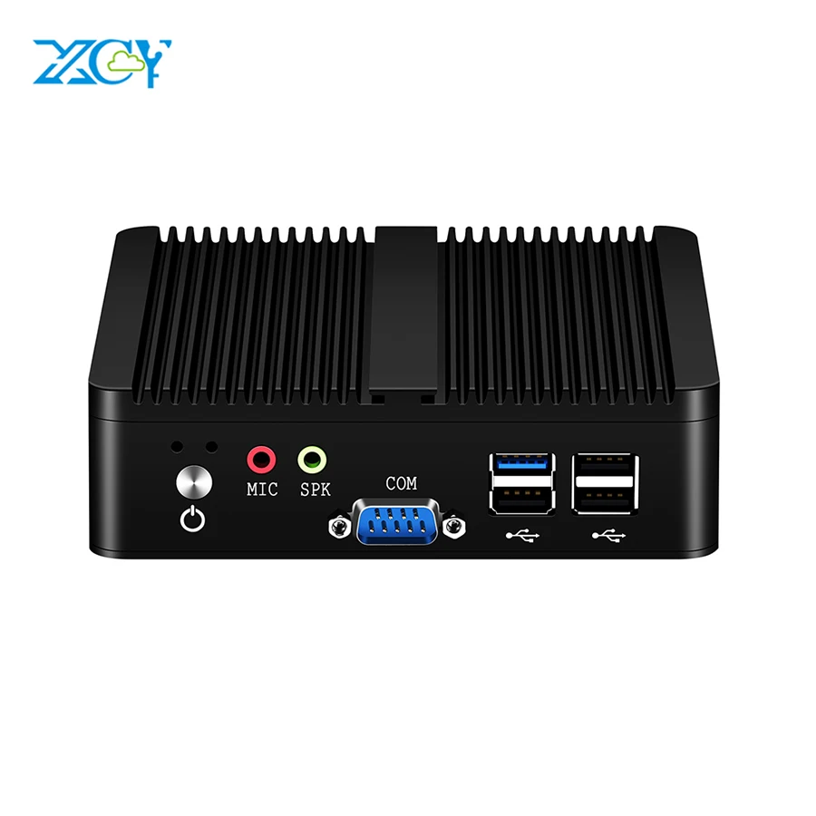 Мини ПК XCY без вентилятора Intel Celeron j1900 Win Windows 10 7 Linux Тонкий клиент Minipc Pfsense Micro 2 Lan Port