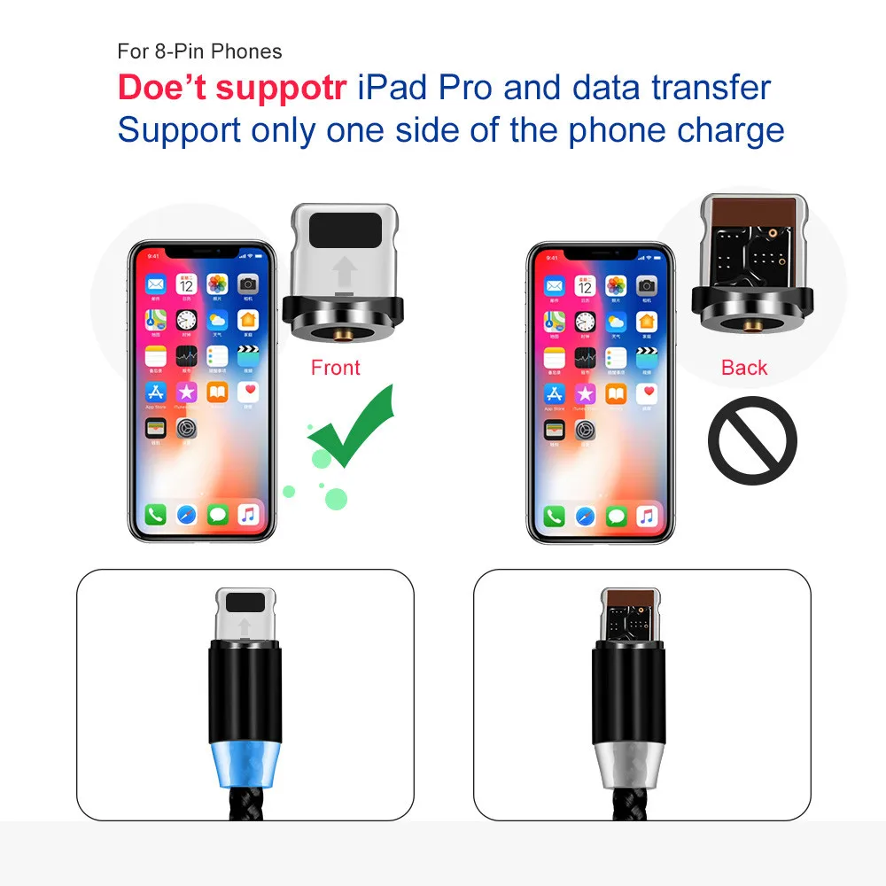 Магнитный кабель Vanniso 2 м Micro USB Type C для iPhone xs Samsung быстрая зарядка магнитные