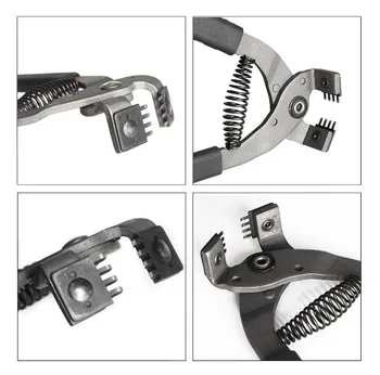 

4mm Spacing, 2mm Width Leather Straight Line Hole Punchs Plier Clamp Cut Punch Leather Crafts Stitching Tool for Sewing Weaving