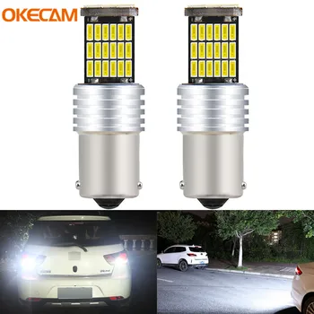 

2pcs P21W 1156 BA15S LED Bulbs Car Lights Turn Signal Reverse Brake Light R5W 4014 LEDs 12V DC Automobiles Lamp DRL for Skoda