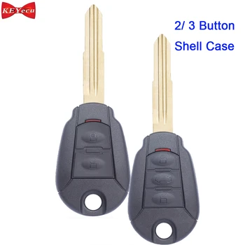 

KEYECU 2pcs for Hyundai for Kia Remote Car Key Shell Case Fob 2/3 Button Uncut Blade