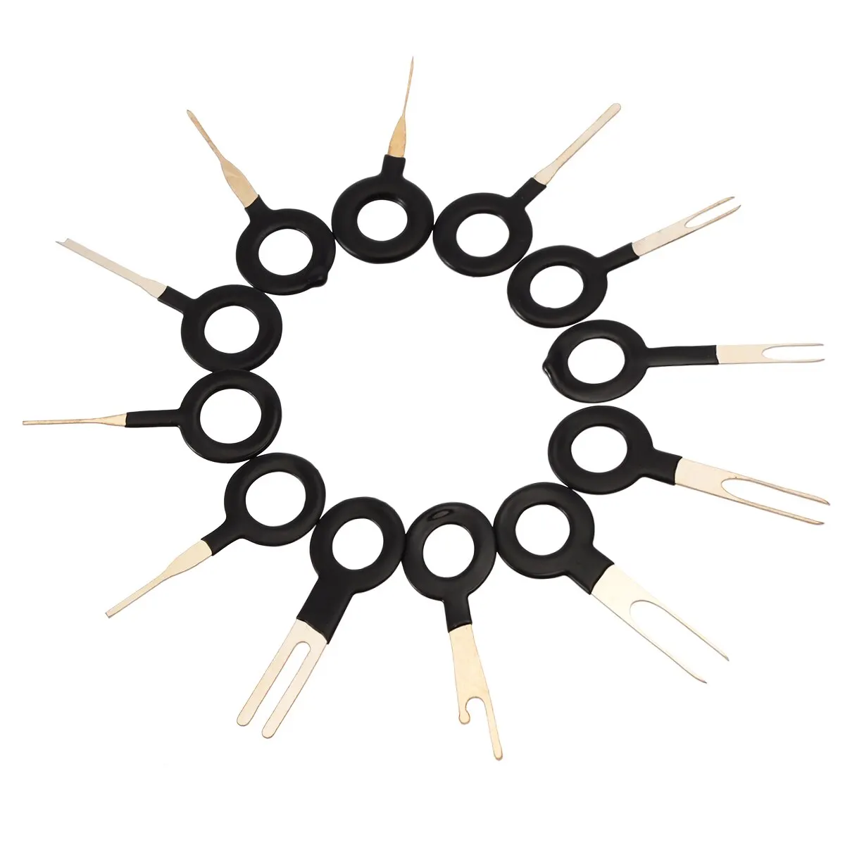 21pcs/set Aluminum Alloy Connector Removal Key Car Audio Repair Terminal Wiring Crimp Connector Pin Removal Key Tool Kit