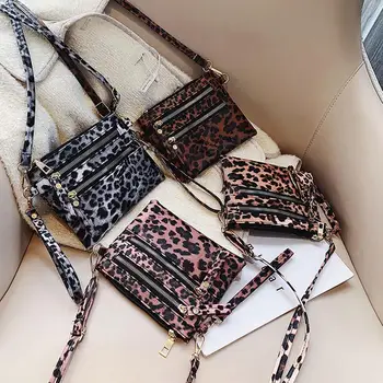 

Leopard Printing Leather Crossbody Bag for Women Zipper Handbag Phone Coin Bag Casual Shoulder Bag Ladies Messenger Bags #20