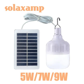 5W 7W 9W Portable LED Solar Lamp Charged Solar Energy Light Panel Powered Emergency Bulb For