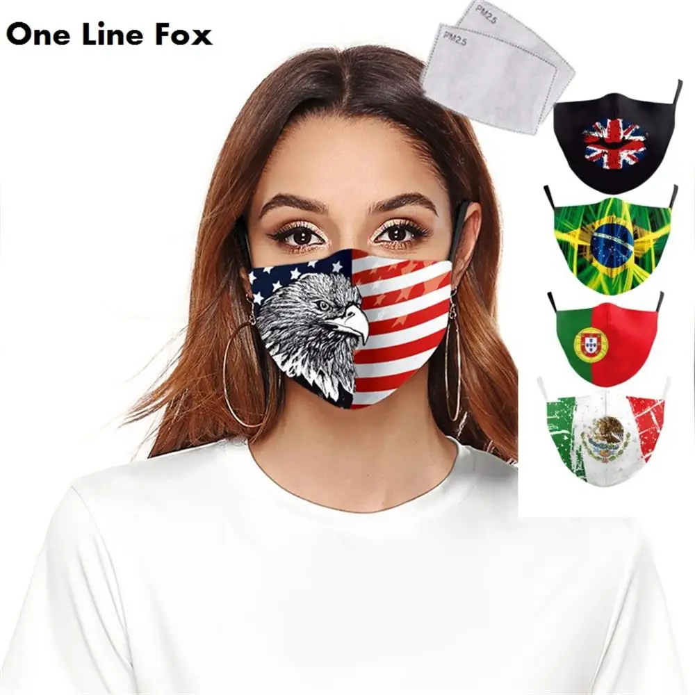 OneLineFox итальянская испанская многоразовая защитная маска с флагом PM2.5 Для Взрослых Маска для рта с защитой от пыли ветрозащитная отрегулирующая маска для лица| | | АлиЭкспресс