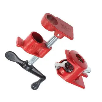 

1pc 3/4in Wood Gluing Pipe Clamp Set Heavy Duty PRO Woodworking Cast Iron Red
