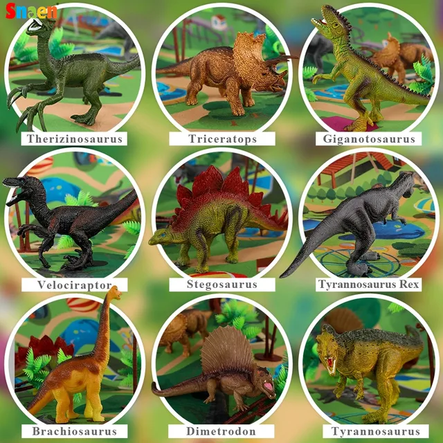 Dinosaur Toy Jurassic Dino Animals Jungle Set Minifigure Dinosaur Excavation Children's Educational Toys for Boys Kids Gift 4