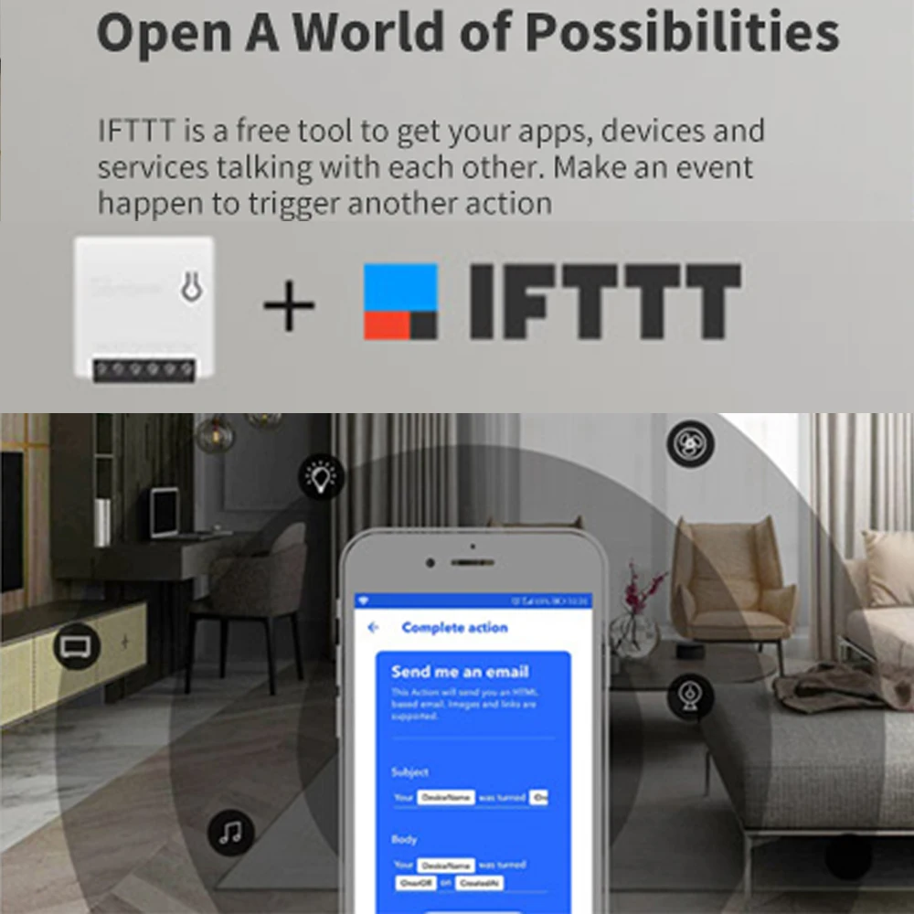 SONOFF приложение дистанционное управление таймер расписание голосовое включение статус DIY Режим двухсторонний умный переключатель для автоматизации умного дома