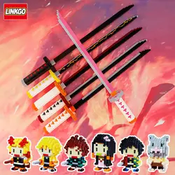 Demon Slayer – petits blocs de construction, personnage de dessin animé, modèle épée, jeu éducatif, jouets graphiques pour adultes et enfants 
