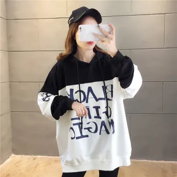 

Gray Sweatshirt Women O-Neck Long Sleeve Botanical Floral Print Sleeve Pullovers Sweatshirt Top Black