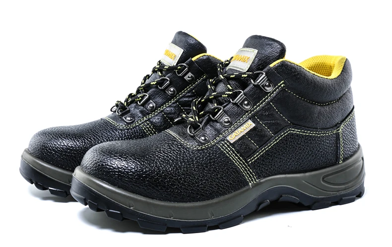 Мужская защитная обувь из натуральной кожи со стальным носком; Пылезащитная рабочая обувь; безопасные рабочие ботинки для улицы; мужские большие размеры 36-46; MB78