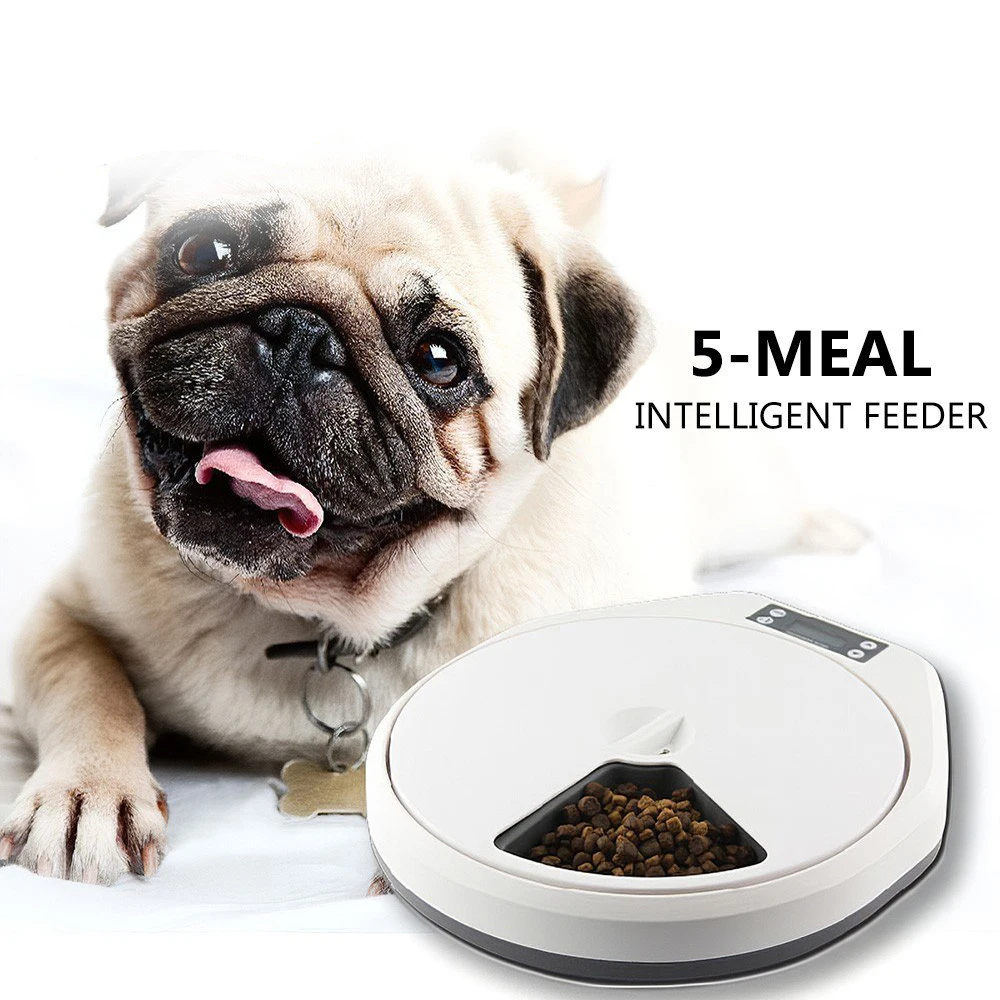 

Automatic Pet Feeder Timing Feeder 5 Meals 5 Grids Cat Dog Electric Dry Cat Feeder Automatic 2-meal Automatic Pet Feeder