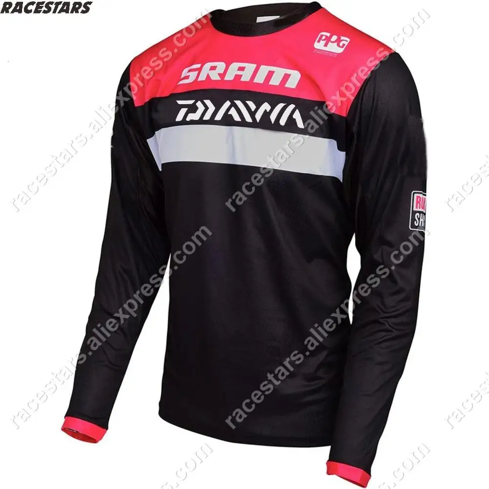 Новые мотоциклы Джерси Мотокросс рубашки SRAM команда Горные Джерси MX MTB внедорожный горный велосипед clycling с длинным рукавом mtb Джерси - Цвет: 11
