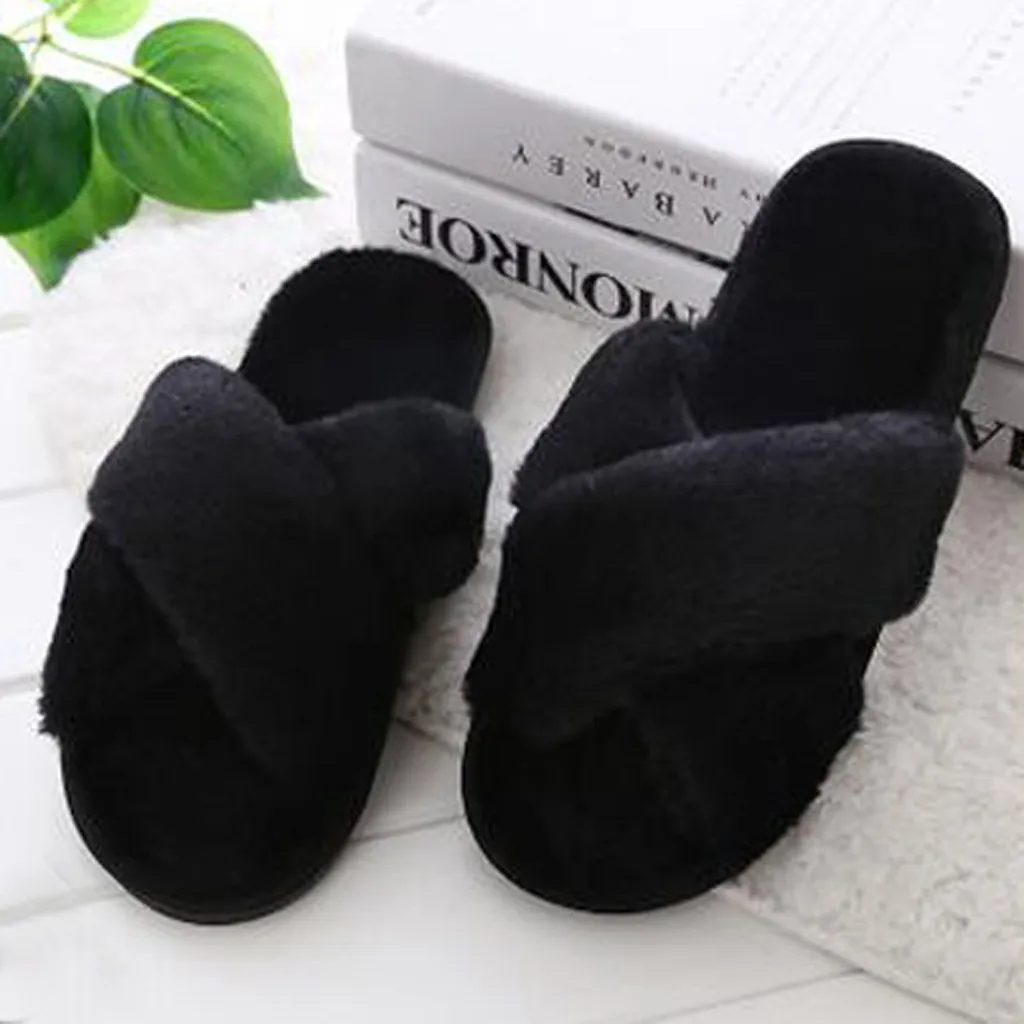

Women's Slipper Fashion Casual Home Slipper Winter Non-Slip Flat Open Toe Shoes Casual House Flock Summer Shoes Women 2020