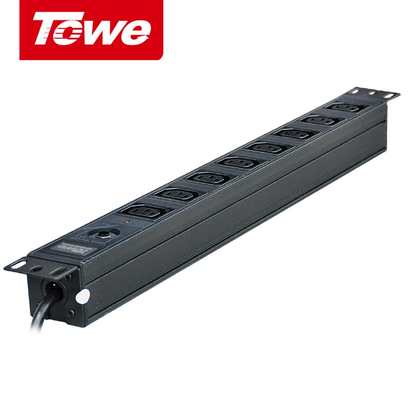 TOWE PDUs 1" розетка распределительные блоки питания EN10/I812P 10A 8 способов IEC320 C13 с защитой от перегрузки