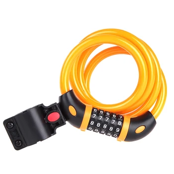 

Universal Anti-Theft Bike Bicycle Lock 5 Digit Code Combination Telescopic MTB Steel Cable Spiral Lock for Motorcycle Cycle Tool