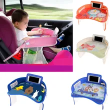 Baby Auto Sitz Tablett Cartoon Kinderwagen Kinder Spielzeug Lebensmittel Wasser Halter Schreibtisch Kinder Tragbare Platte Tisch Für Auto Kind Tisch lagerung(China)
